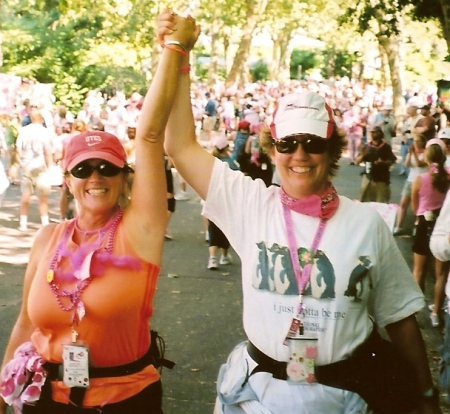 kitty & reba mart at 3-day finish line 2007-3