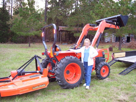 Mary with tractor