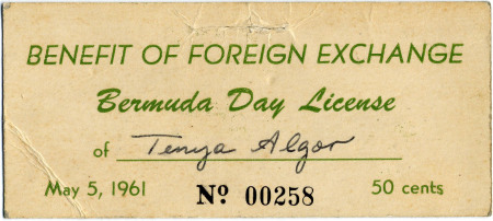 Bermuda Day License.. Remember them?