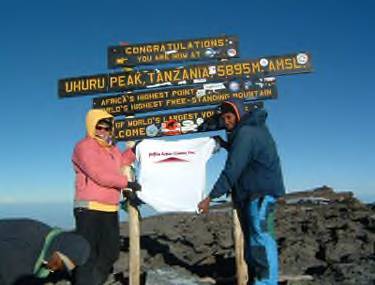 The summit of Kilimanjaro - 2005!