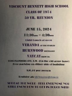 Viscount Bennett High School Reunion