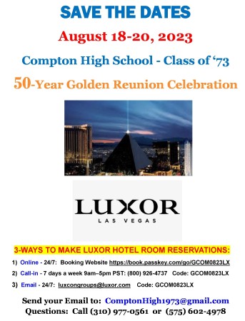  Class of 1973 50-Year Reunion in August 2023