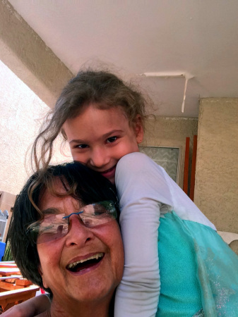 Goofing off with grandma