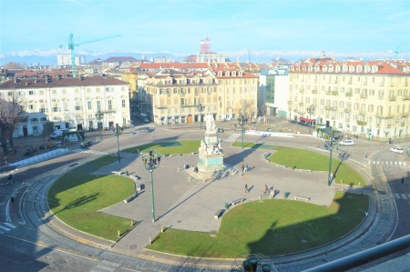 Beautiful Turin, Italy. Alps in the background