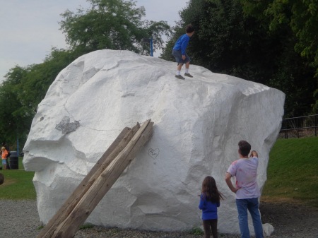 Jack on top of the White Rock, Rory and dad…