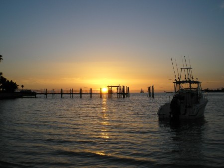 Sunset over our island