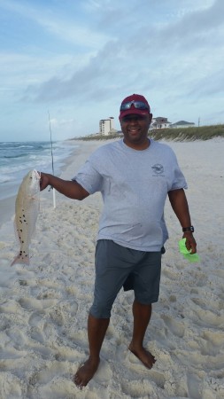 Fishing for "Reds" in Navarre Beach Florida.