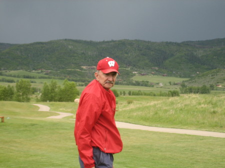 Jim on a cold golf course in Colorado