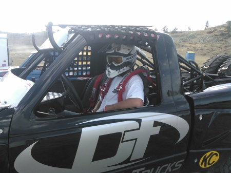 Racing trucks Off Road in Montana. 