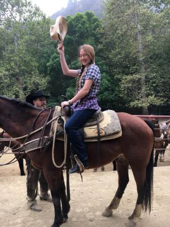 Sofia on horseback