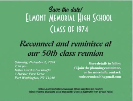 Elmont Memorial High School Reunion
