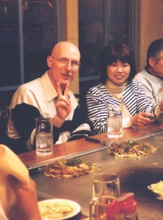 Eating Okonomiyaki