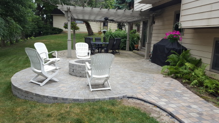 Competed Fire Pit & Pergolla