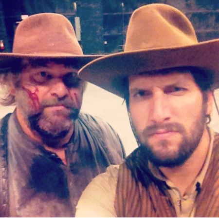 From the set of "Django Unchained" - Me & Nick