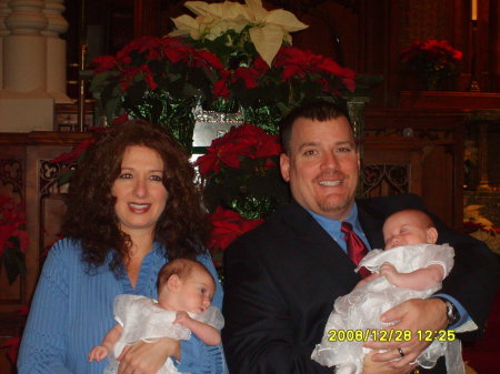 Twin's baptism picture