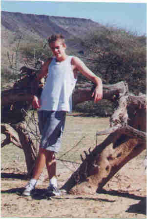 My son Paul in the desert near Jeddah