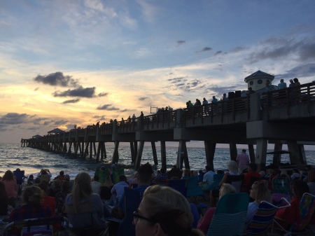 Easter service at beach 