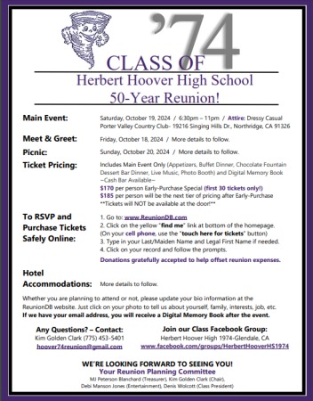 Class of 74 50th Reunion