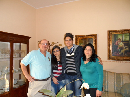 With Italian cousins in Arienzo, Italy