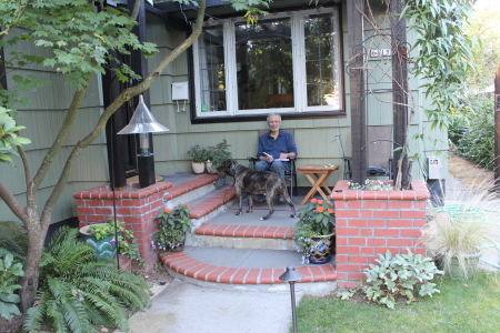 my hubby on the front porch