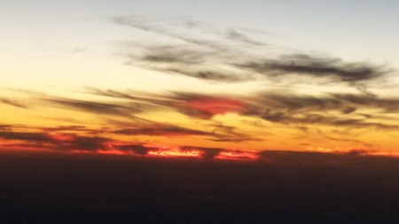 sunset at 10,000 feet