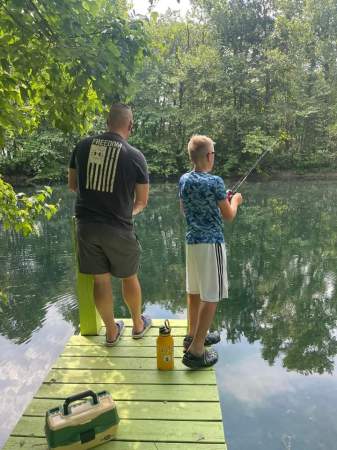 Serious fishing - father and son - Summer 2023