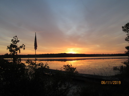 Sunrise on the lake-great place for AM coffee