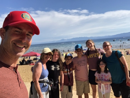 Lake Tahoe, 2021, w/son, daughter, & families!