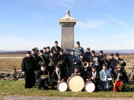 BRASS BAND AT MEADE MONUMENT, GETTYSBURG  2910