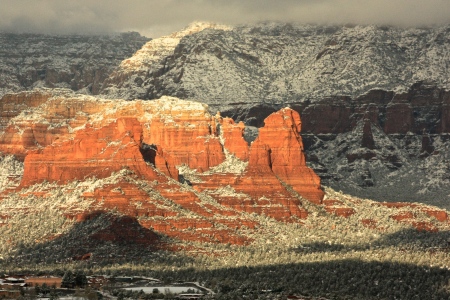 Snow Red Rocks