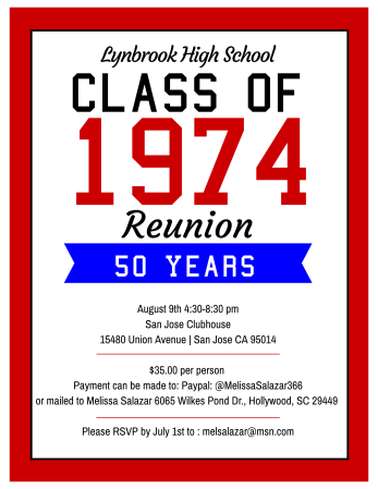 Lynbrook High School 50th Class Reunion