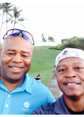 Golfing with Chi McBride from Hawaii 5-O