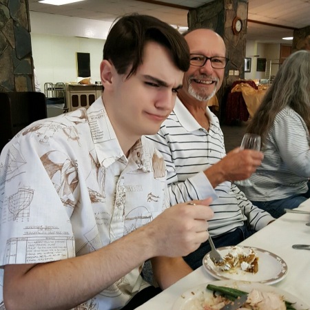 My son being a bone head at Thanksgiving