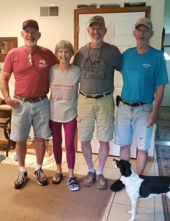 Jim, Vickie, John, Dave (with Dolly) 8/22