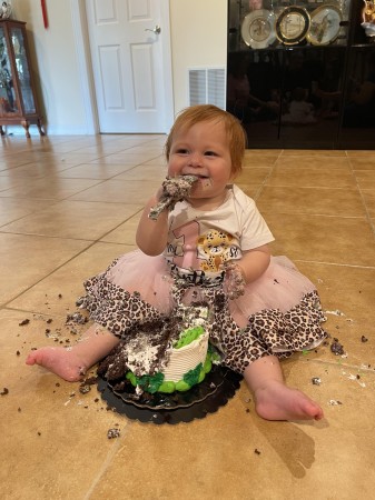 Odette's 1st birthday.  She loved her smash ca