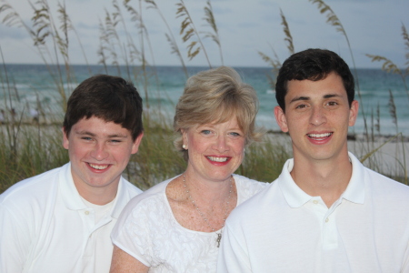 At the beach in Destin with my boys-July 2012