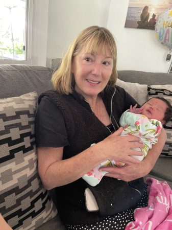 Bride and 3rd grandchild (60 days old. Now 90 