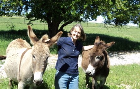 Wife Becky with Donkeys (2009)