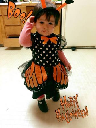 Leah as a butterfly & winning all the cute!