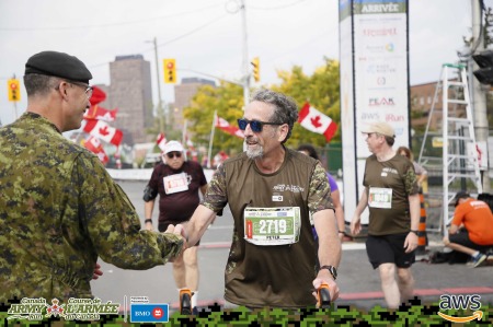 At the end of the Canada Army Run, Ottawa 2019