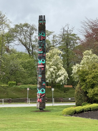 Totem pole of the Lummi Nation.