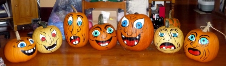 Therese Kobel's album, Pumpkin painting over the years