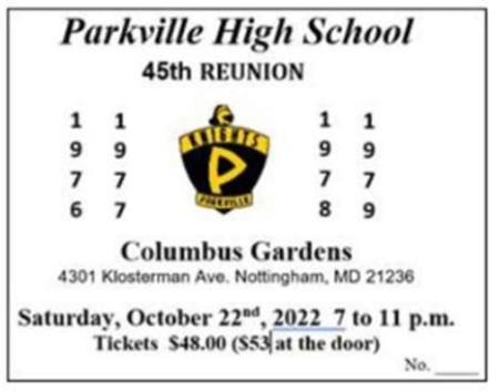 Parkville High School Reunion - combined 1976 thru 1979