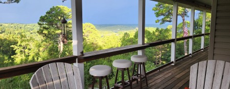 View of Table Rock and National Forest. 