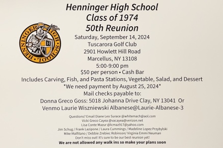Henninger High School Reunion, 1974