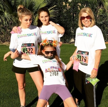 color run, granddaughters and me