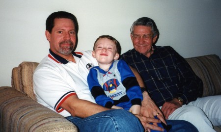 My Dad E.L., Me and my son Justin