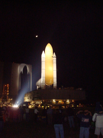 Shuttle rollout from VAB