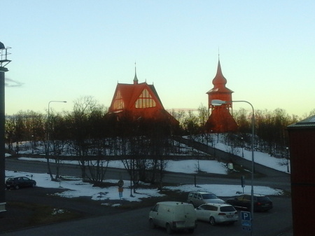 Kiruna Church in late May at 23.00