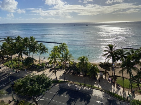 View from hotel room in Hawaii 